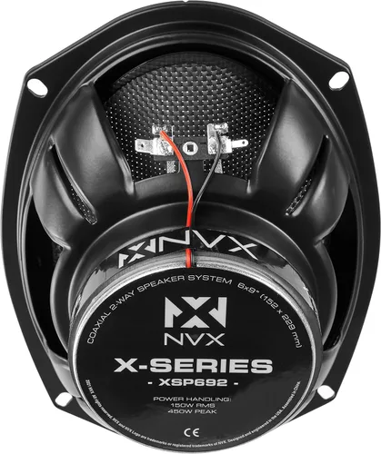 Miniatura 6 de NVX® XSP692 - Altavoces para automóvil de 6 x 9, 600 W máximo, 300 W RMS, coaxial de 2 vías con tweeters de cúpula de seda de 1 pulgada y X-overs