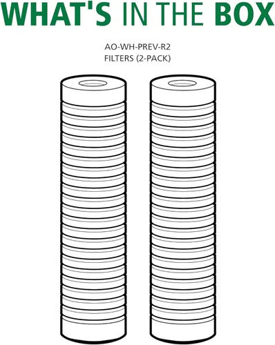 Miniatura 7 de AO Smith AO-WH-PREV-R2 - Cartucho de repuesto para filtro de agua de sedimentos de 5 micrones, 2.5 x 10 pulgadas, paquete de 2, para sistemas