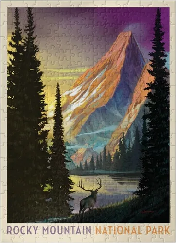 Miniatura 7 de MyPuzzle Rocky Mountain National Park: Pyramid Peak, póster vintage, rompecabezas prémium de 500 piezas para adultos