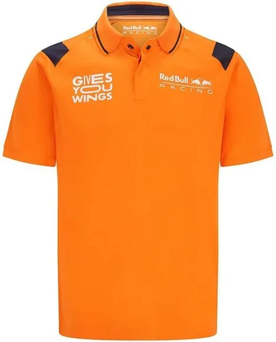 Camiseta Polo de Red Bull Racing F1 para Hombre Max Verstappen (Talla S) Naranja