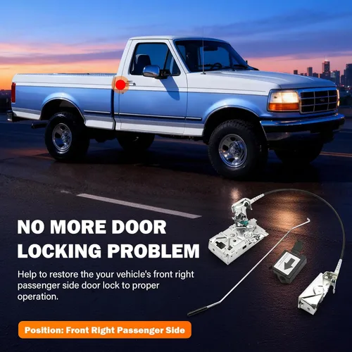 Miniatura 4 de Yinlowa Ensamblaje de bloqueo de la puerta del lado del pasajero delantero derecho compatible con Ford F250 F350 1992-1997, Ford F150 Bronco