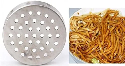 Miniatura 4 de Máquina manual de acero inoxidable para hacer pasta a presión con 5 boquillas diferentes para hacer fideos
