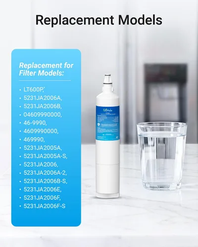 Miniatura 3 de EcoAqua Filtro de agua para refrigerador 5231JA2006A, repuesto para LG® LT600P®, 5231JA2006A, 5231JA2006B, KENMORE 46-9990, 9990, 469990, 469990, 2