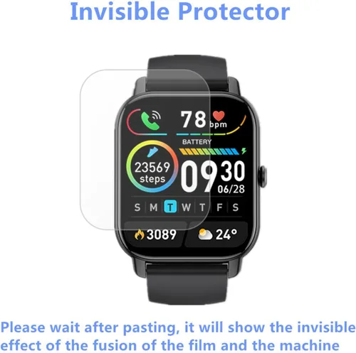 Miniatura 5 de Protector de pantalla compatible con Quican, Tensky ID208 PLUS Smartwatch (paquete de 6) película de TPU transparente compatible con reloj