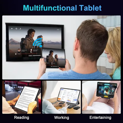 Miniatura 8 de JJGJ Tablet Android 15 2026 con teclado, 26 GB+256 GB, expansión de 2 TB, tableta de 10 pulgadas con octa-Core, 8000 mAh, WiFi 5G, BT5.0, Widevine