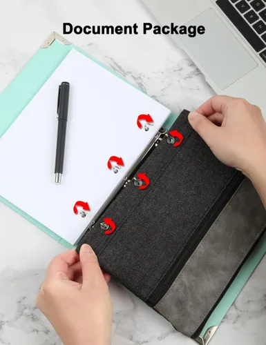 Miniatura 4 de GOX Neceser de viaje con cremallera, organizador electrónico de viaje para mujeres y hombres, Negro