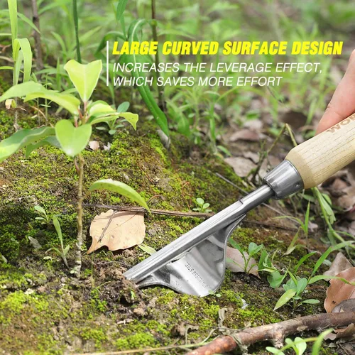 Miniatura 4 de WORKPRO Juego de herramientas de jardín, 8 piezas, herramientas de jardinería resistentes de acero inoxidable con mango de madera, incluyendo bolsa