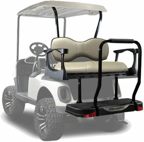 Miniatura 10 de MadJax Genesis 300 - Kit de asiento trasero de aluminio para modelos EZGO RXV 2008 en adelante, cojines negros de lujo