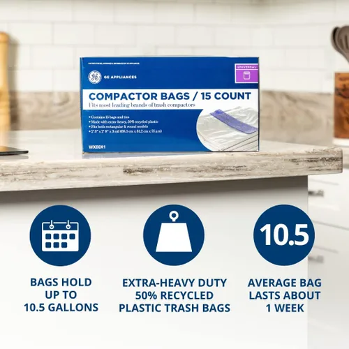 Miniatura 2 de Bolsas tamaño universal para compactadores de basura marca GE