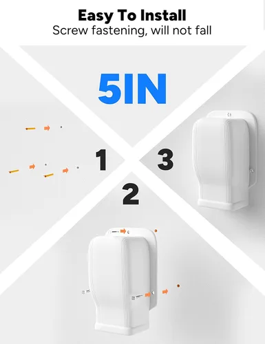 Miniatura 6 de Juego de cubierta de pared de entrada de 5 pulgadas para aires acondicionados sin conductos y bombas de calor, PP decorativo mejorado, resistente