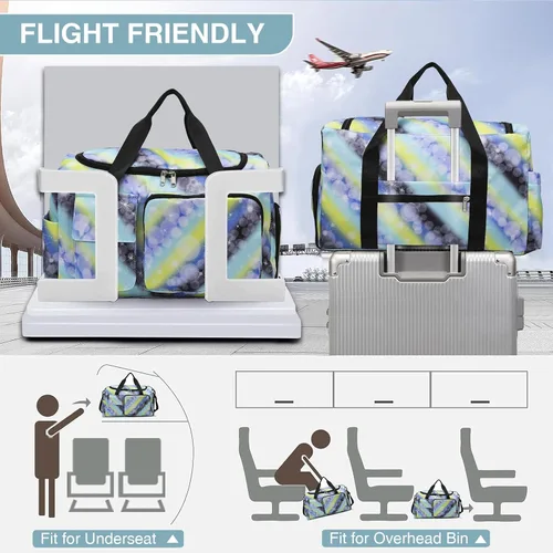 Miniatura 357 de Pequeña bolsa de gimnasio para mujer, bolsa de viaje con compartimento para zapatos