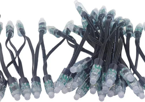 Miniatura 4 de REXTiN® WS2811 LED Cadena Pixeles Luces digitales direccionables impermeable RGB a todo color 0.472 in DC 5V (DC5V 500pcs)