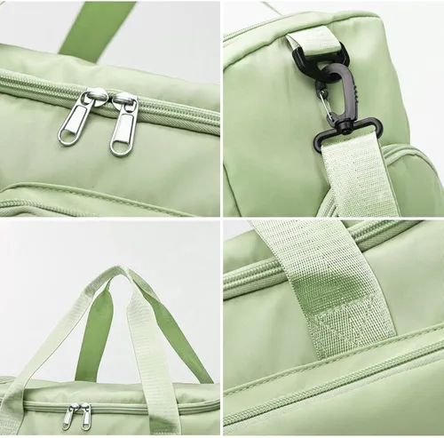 Miniatura 5 de Suruid Bolsa de gimnasio deportiva con compartimento para zapatos, bolsa de viaje con bolsillo separado seco y húmedo para hombres y mujeres, bolsa