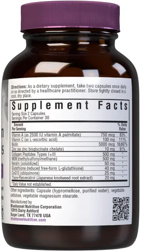 Miniatura 2 de Bluebonnet Nutrition Beautiful Ally - Colágeno hidrolizado de vacas alimentadas con pasto, péptidos de colágeno tipo 1 y 3, sin OMG, sin gluten, sin
