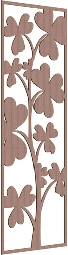 Miniatura 118 de 9 3/8 pulgadas de ancho x 24 3/8 pulgadas de alto x 1/4 pulgadas de alto, Bradford Paneles de pared decorativos de madera de calado, roble rojo rojo