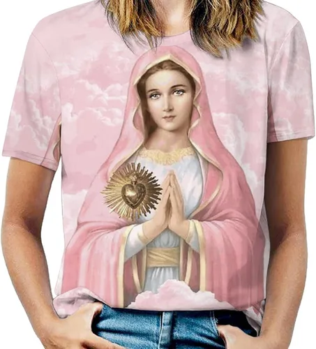 Miniatura 3 de Nuestra Señora de Guadalupe Virgen María Mujeres Mexicanas Camiseta con estampado completo