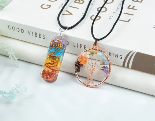 Miniatura 7 de BEZAVO Árbol de la vida de los siete chakras, hecho a mano, piedra preciosa de cristal curativo para energía positiva, equilibrio espiritual