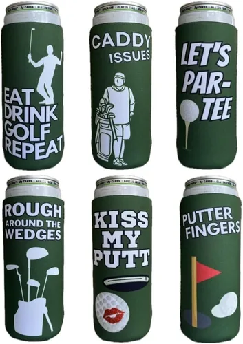 Miniatura 9 de Coozies Temáticas de los Años 70 - Regalo Genial para Cualquier Disco - Material de Neopreno Premium - Paquete de 6