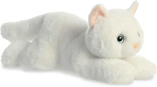 Aurora® Adorable Flopsie™ Precious White Kitty™ Animal de Peluche - Usado para Crear Aventuras de Juego Imaginativo - Perfecto para Cumpleaños,