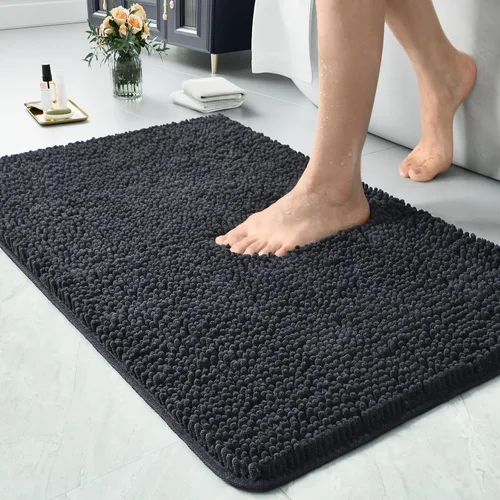 Miniatura 55 de LOCHAS Alfombra de Baño de Lujo Lanuda Tapete de Baño 24 x 17 Pulgadas, Alfombras de Baño Lavables Antideslizantes para Baño y Ducha, Alfombras