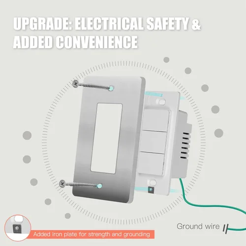 Miniatura 3 de MOES Interruptores inteligentes Zigbee de 2ª generación, sin cable neutro, interruptor de luz de un polo inteligente que requiere MOES Zigbee Hub