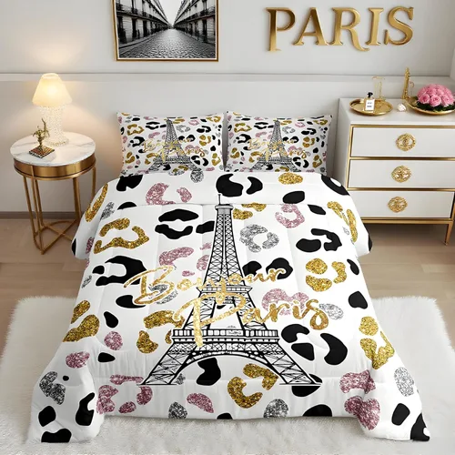 Miniatura 38 de Feelyou Juego de edredón de perezoso lindo juego de ropa de cama para niños y niñas, juego de edredón de mariposa de galaxia, hojas botánicas