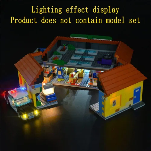Miniatura 7 de GEAMENT Kit de luz LED compatible con Lego The Kwik-E-Mart - Juego de iluminación para los Simpsons 71016 modelo de construcción