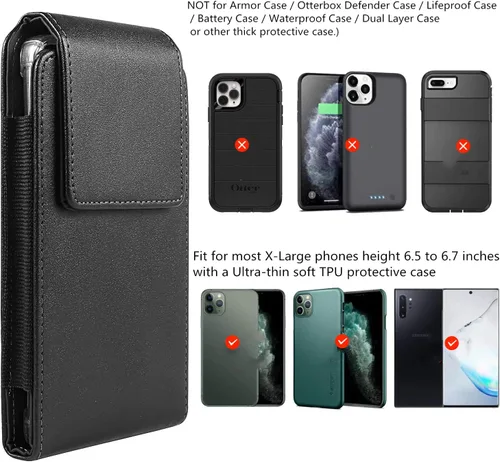 Miniatura 2 de Funda giratoria con clip para cinturón para Samsung Galaxy A14 5G A13 A03S A32 5G S23 Ultra S22 Ultra Moto G Stylus 5G G Power 5G Motorola Edge Plus