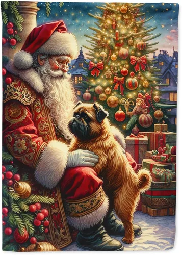 Miniatura 108 de Caroline's Treasures DAC4159CHF - Bandera de casa de Husky siberiano y Papá Noel para porche, grande, para colgar en la pared, poliéster