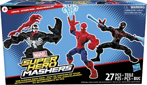 Miniatura 2 de Marvel Super Hero Mashers - Paquete de colección de telarañas con Spiderman, Venom y Miles Morales (exclusivo de Amazon)