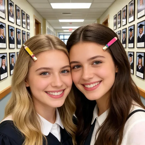 Miniatura 7 de Pinzas para el pelo de lápiz, paquete de 6 pinzas para el pelo para profesores, divertidas pinzas para el cabello de regreso a la escuela