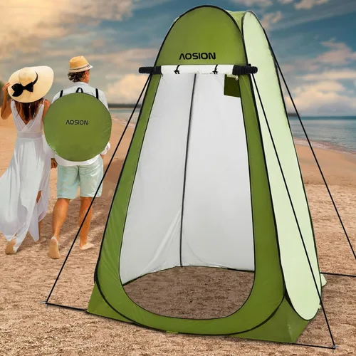 Miniatura 13 de Pop Up Privacy Shower Tent, Portable Changing Dressing Room with Carry Bag, Waterproof Sun Shelter for Camping, Beach, Hiking & Outdoor Activities.