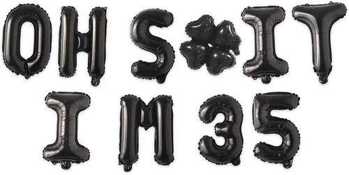 Miniatura 72 de Globos de látex de 16 pulgadas con texto en inglés "Oh I'm 14" Black Hallo Fourteen Cheers to 14 Years Old Theme Decor for Man Woman Happy 14th