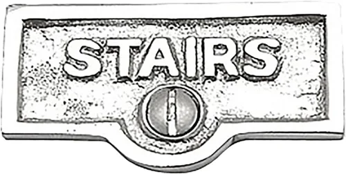 Miniatura 28 de Placa de interruptor de suministro para renovadores, placa de pared con acabado de latón "UPSTAIRS" Latón antiguo