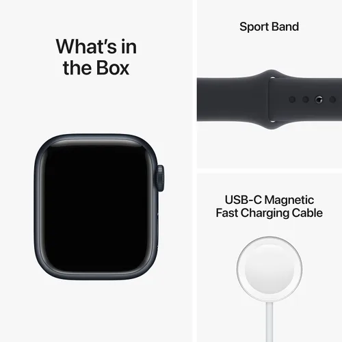 Miniatura 6 de Apple Watch Series 8 [GPS 41mm] Reloj inteligente con caja de aluminio medianoche y correa deportiva medianoche - S/M. Rastreador de actividad