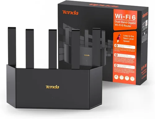 Tenda AX1500 - Enrutador WiFi 6 (RX2L Pro) - Enrutadores WiFi Gigabit de doble banda inteligente para el hogar, diseño vertical con 4 puertos GE,