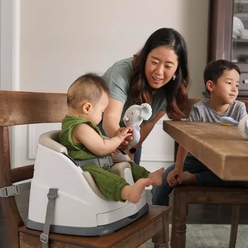 Miniatura 2 de Ingenuity Asiento base para bebé 2-en-1 con bandeja auto-guardable para alimentación y piso - Cashmere