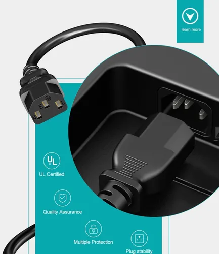 Miniatura 4 de Cable de alimentación de 3 clavijas para TV LG 42LG50 42LK450 32LG30 42CS570 42LK520 32LV2500 42LF11 42LG20 42LG30 42LG30DC 42LG70 42LG70 42LG20