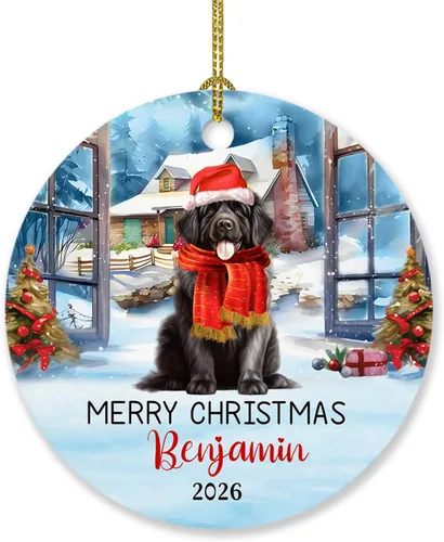 Miniatura 29 de Adorno personalizado de caniche negro, regalo para perro, mamá, perro, papá, adorno de Navidad único de perro caniche negro 2025, adorno de caniche