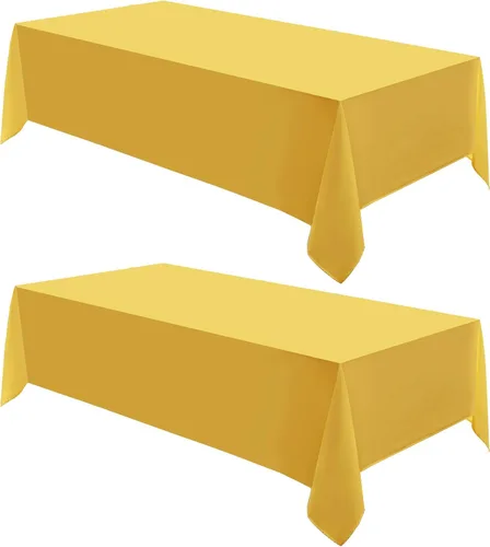 Miniatura 42 de Mantel rectangular de 60 x 102 pulgadas, color blanco, 1 paquete de manteles para 6ft, resistentes a las manchas, decorativo, lavable, de poliéster