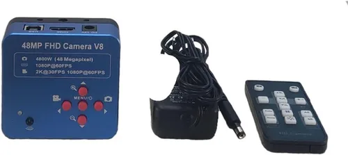 Miniatura 2 de Kit de accesorios para microscopio Mini soporte de mesa 48MP HDMI USB Microscopio digital 56 luces LED 130X montura C microscopio diapositivas