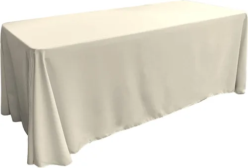 Miniatura 216 de LA Linen Mantel rectangular lavable de popelín de poliéster, resistente a las manchas y a las arrugas, cubierta de mesa 60x84, mantel de tela