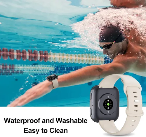 Miniatura 4 de Paquete de 3 correas deportivas de silicona compatibles con GloryFit T80/T70/T60/T50 Smartwatch, correa de repuesto suave e impermeable