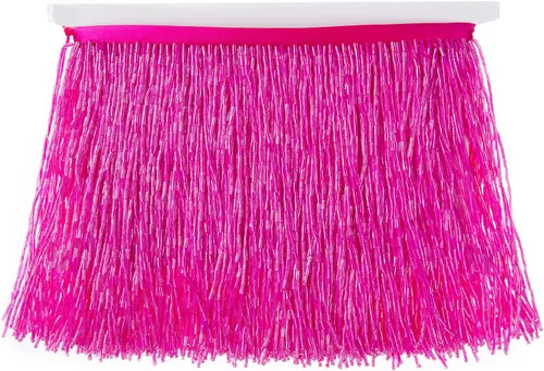Miniatura 5 de Ribete de flecos con cuentas, cinta con borlas de 4 pulgadas de ancho, 1 yarda de largo para manualidades, decoración de ropa (negro)