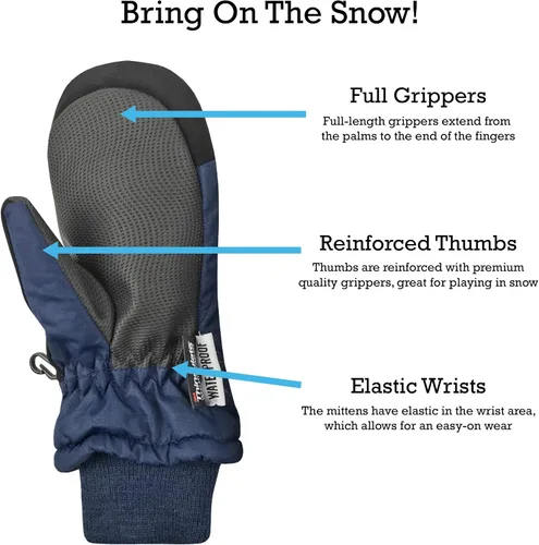Miniatura 5 de N'Ice Caps Kids Waterproof Snow Mittens - Thinsulate Boys Girls Cold Weather