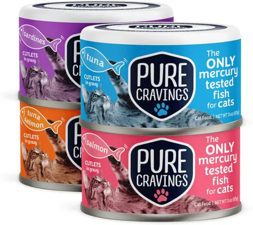 Miniatura 9 de Pure Cravings - Alimento húmedo para gatos en lata, filetes de atún en salsa, 100% probado sin mercurio, pescado húmedo en lata para gatos, sin