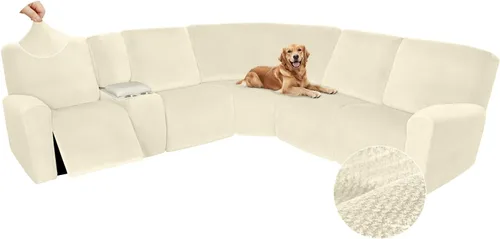 Miniatura 313 de Arfntevss Fundas de sofá seccional reclinable de terciopelo, Funda de sofá seccional de esquina para sofá reclinable, Funda elástica suave
