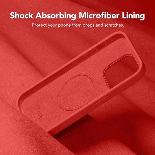 Miniatura 448 de GONEZ Funda de silicona para iPhone 15 Pro Max, compatible con Magsafe, protector de cámara + protector de pantalla, forro de microfibra suave