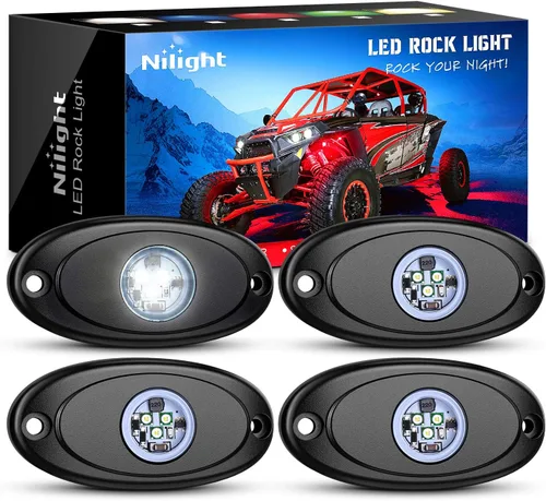 Miniatura 15 de Nilight - luz LED Rock, 4 unidades, nocturnas, para automóvil Azul