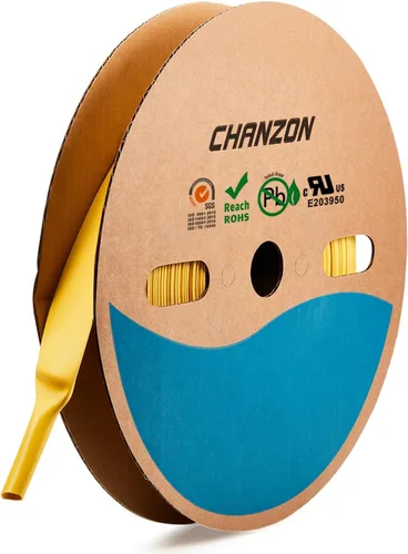 Miniatura 18 de CHANZON - Tubo termorretráctil de poliolefina de 2:1, relación 3/16" (5mm), rollo de 8 pies (2.5M de longitud total), funda transparente